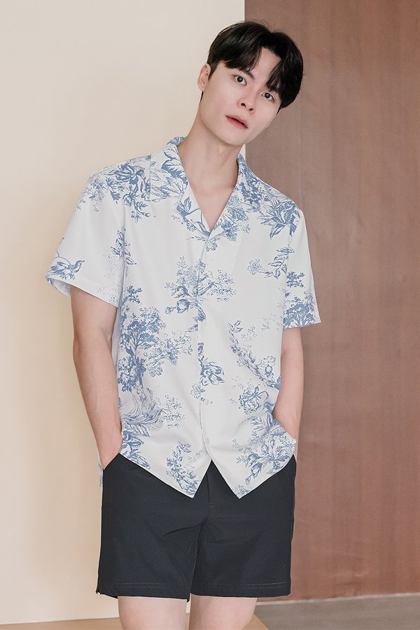 Jayden Collar Shirt V2 (Serenity Blue Earthy Bliss)