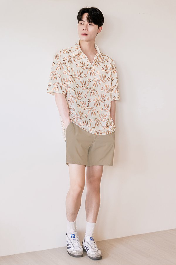 Oliver Polo Oversize Collar Shirt (Rust Opulent)