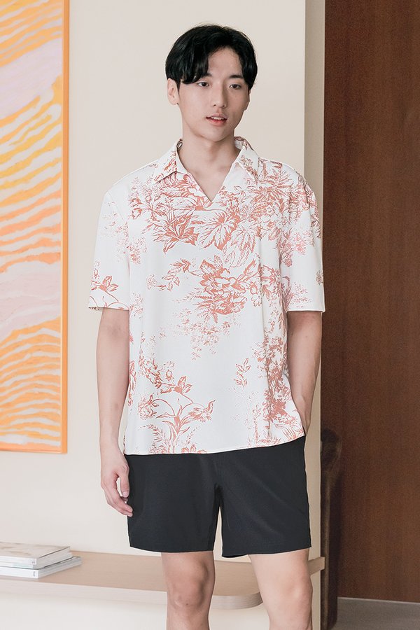 Oliver Polo Oversize Collar Shirt (Sienna Earthy Bliss)