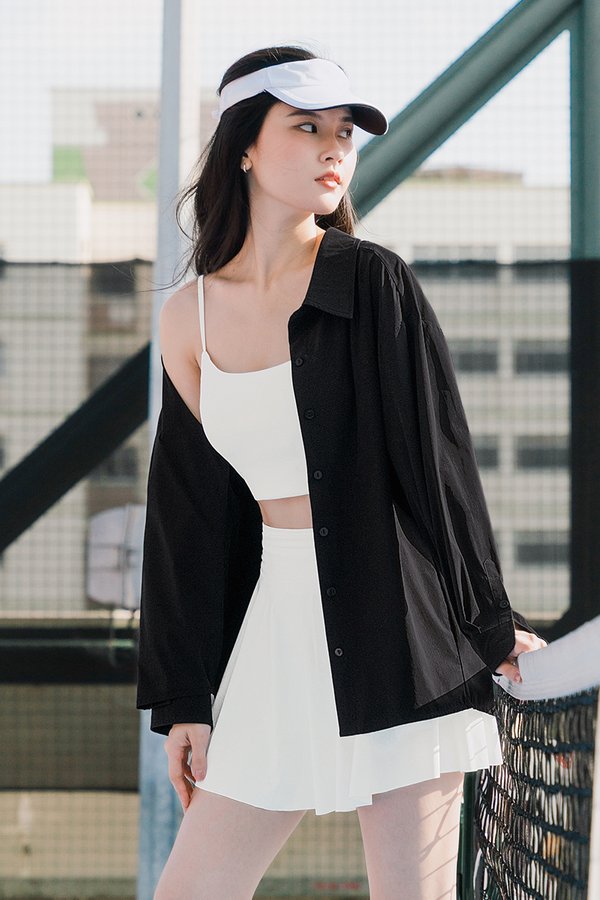 Eden UV50+ Button Oversize Shirt (Black)