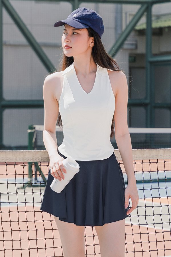 *PREORDER - ETA 13 APR* Destiny UV50+ Padded Collar Halter Top (White)