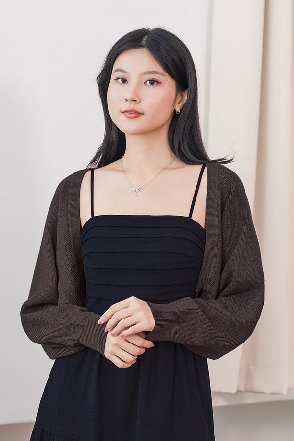 Jan Padded Folds Midaxi Dress V2 (Midnight)