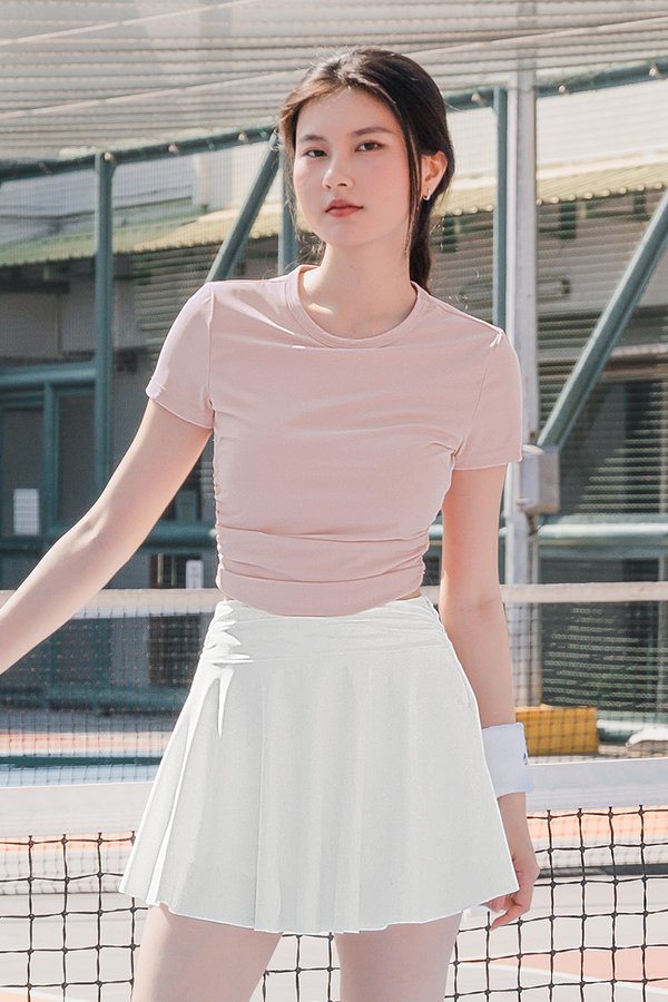 Nova UV50+ Padded Ruched Baby Tee (Pink)