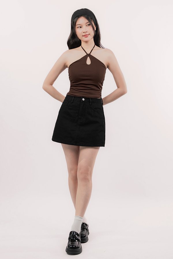 Sebeth Denim Skorts (Black Denim)