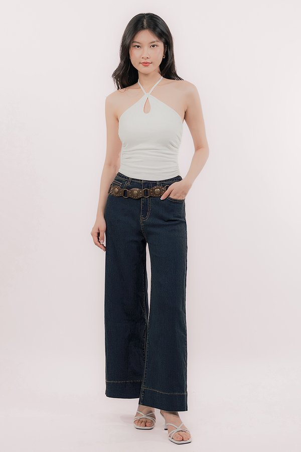 *PREORDER ETA 17 Jun* Kelly Wide Leg Denim Pants - Petite (Vintage Wash)