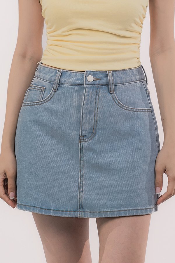 Sebeth Denim Skorts (Mid Wash Denim)