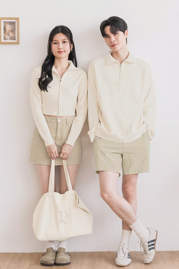 Dear Lyla Monogram Tote Bag (Natural)