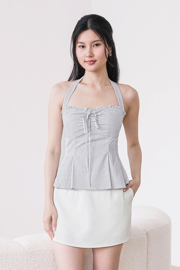 Jolly Padded 2-Way Sweetheart Top (Midnight Stripes)