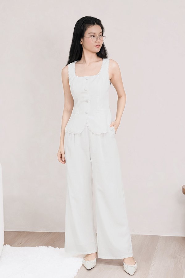 Noah Tencel Wide Leg Pants V2 - Regular (White)