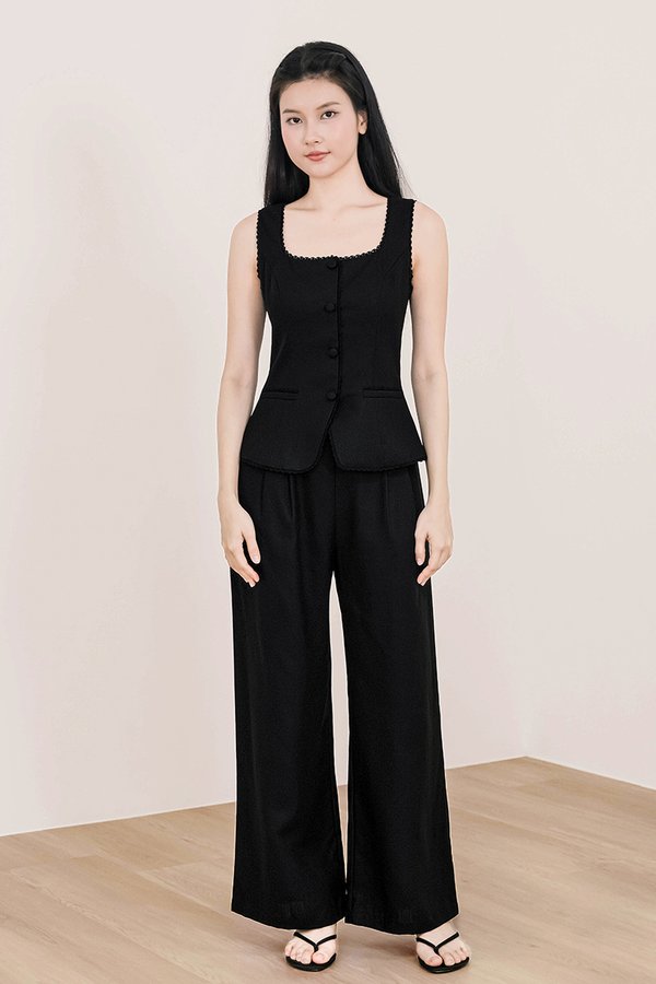 Noah Tencel Wide Leg Pants V2 - Regular (Black)