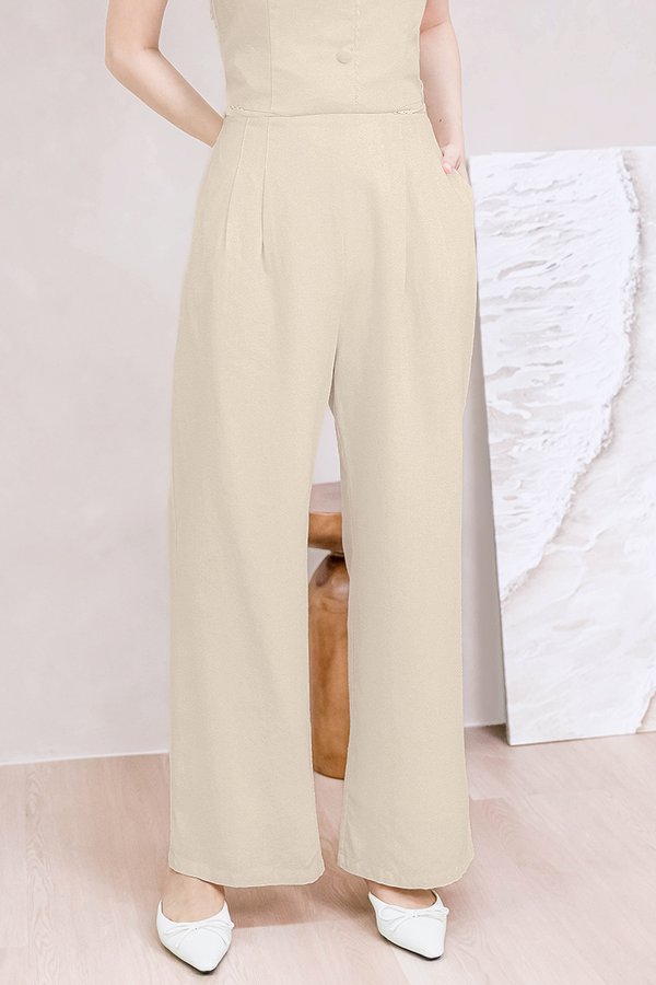 Noah Tencel Wide Leg Pants V2 - Regular (Oat)