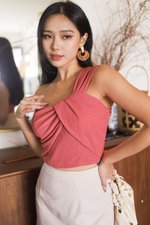 Lucia Padded Bustier Toga Top (Cherry Pink)